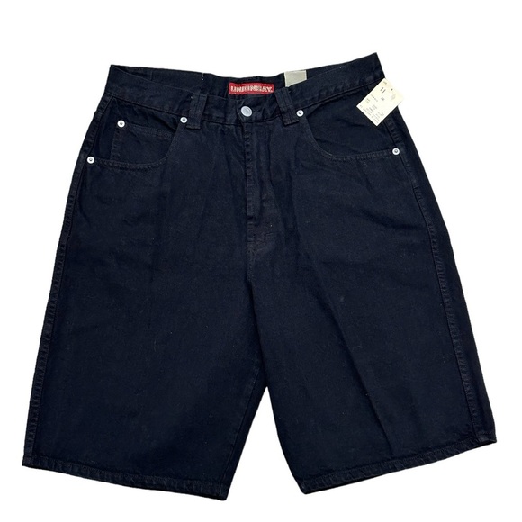 Women's Unionbay 11 Large Denim Jeans Shorts Black Bermuda High Rise Cotton NWT - Picture 3 of 10
